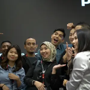 Group of people posing together